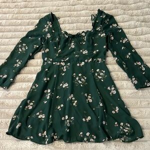Abercrombie and fitch Floral Green Dress